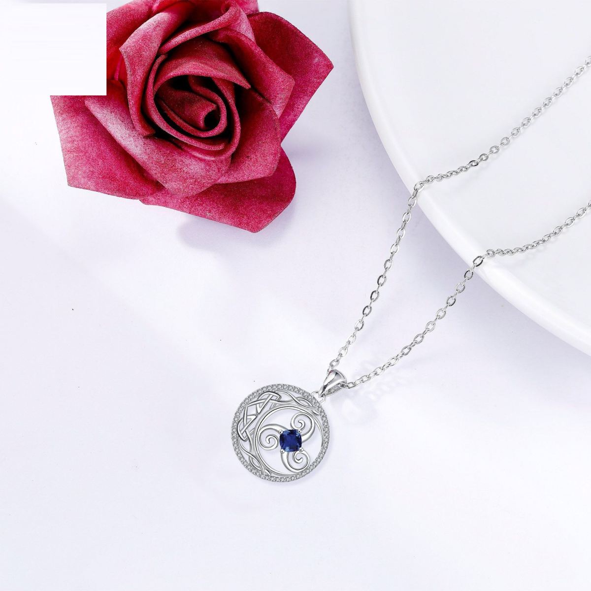 Women's Round Design Yoga Clavicle Chain Necklace