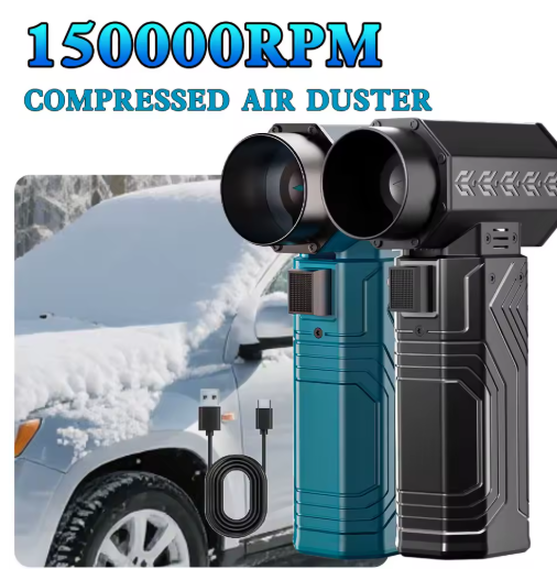 Powerful Portable Turbo Jet Fan, 150000 RPM, 2500mAh Battery, Type C Fast Charging Ideal For Computer Cleaning Yard Mainte