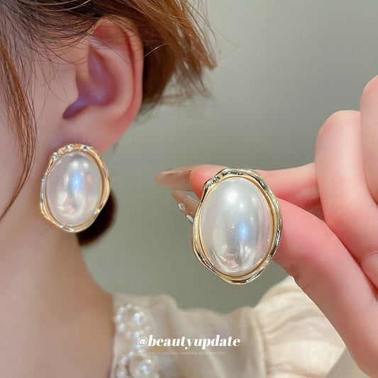 Silver Needle Niche Fashion Earrings For Women Flower Geometric Rhinestone Versatile