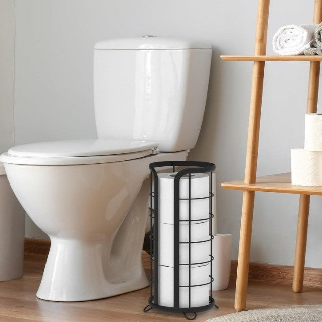 Simple Home Iron Floor-Standing Toilet Paper Holder For The Bathroom