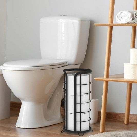 Simple Home Iron Floor-Standing Toilet Paper Holder For The Bathroom