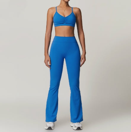 Beauty Back Yoga Clothes Suit Cargo Pocket Sports Suit High Waist Hip Lift Workout Clothes