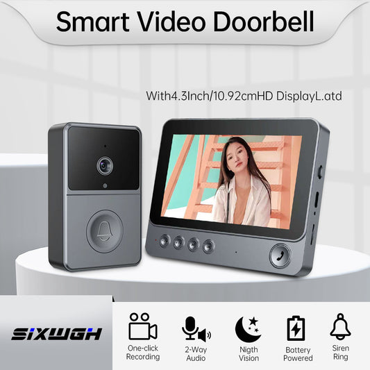Home Dual-Channel Remote Wireless Video Intercom Doorbell