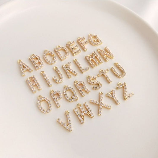 26 English Letter Pendant Earrings Necklace Bracelet Accessories