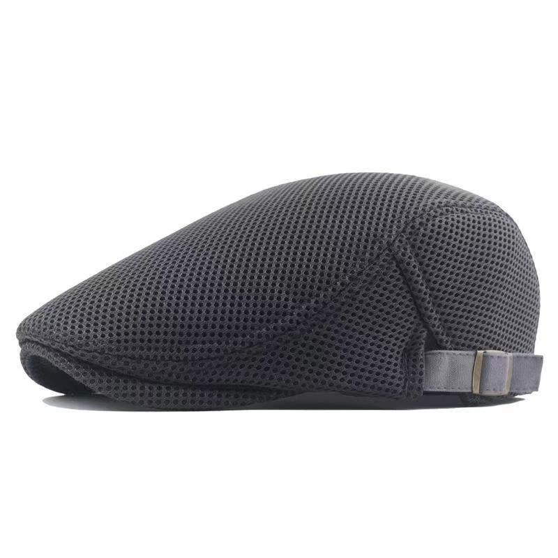 Womens Korean-style Trendy Beret Sun Hat Mens Solid-color Marching Cap