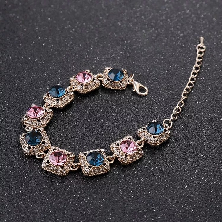 Super Flash Rhinestone Vintage Bracelet Women's Korean