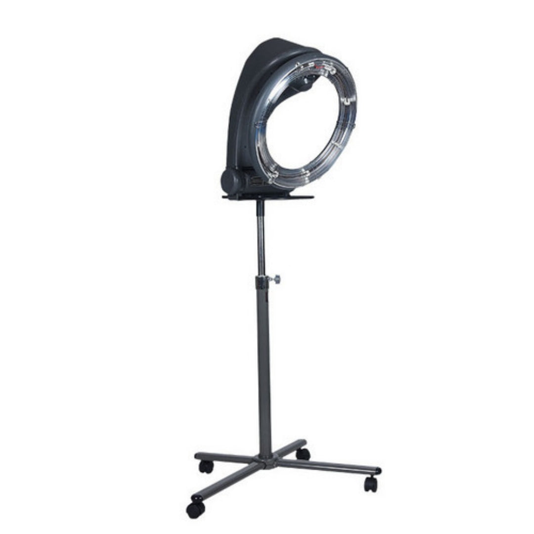 Standing Hair Dryer Accelerator Colour 360 Rotating Halo Rolling Salon EquipmentStanding Hair Dryer Accelerator Colour 360 Rotating Halo Rolling Adjustable Height 110-165cm Salon Equipment 2 2m Cord