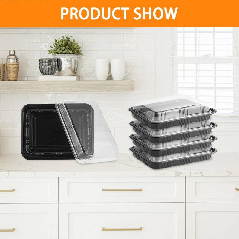 Packing Box Buffet Trays With Lids 10-Pack, Large Rectangle Sandwich Platter Trays, Reusable & Sturdy Catering Trays For Freshness, Ideal For Party Food, Events & Home Use