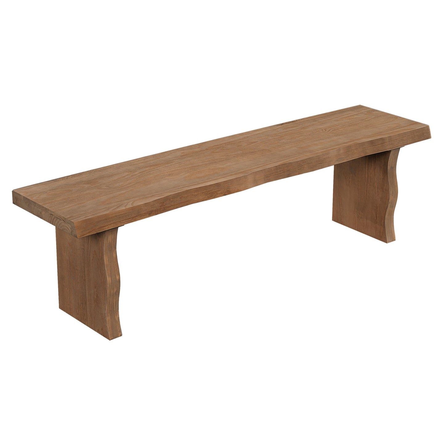 Indoor Pine Dining Bench, 62.9  L Solid Wood Seating, 350lbs Weight Capacity, Fits 3 People For Kitchen, Dining Room & Living Space