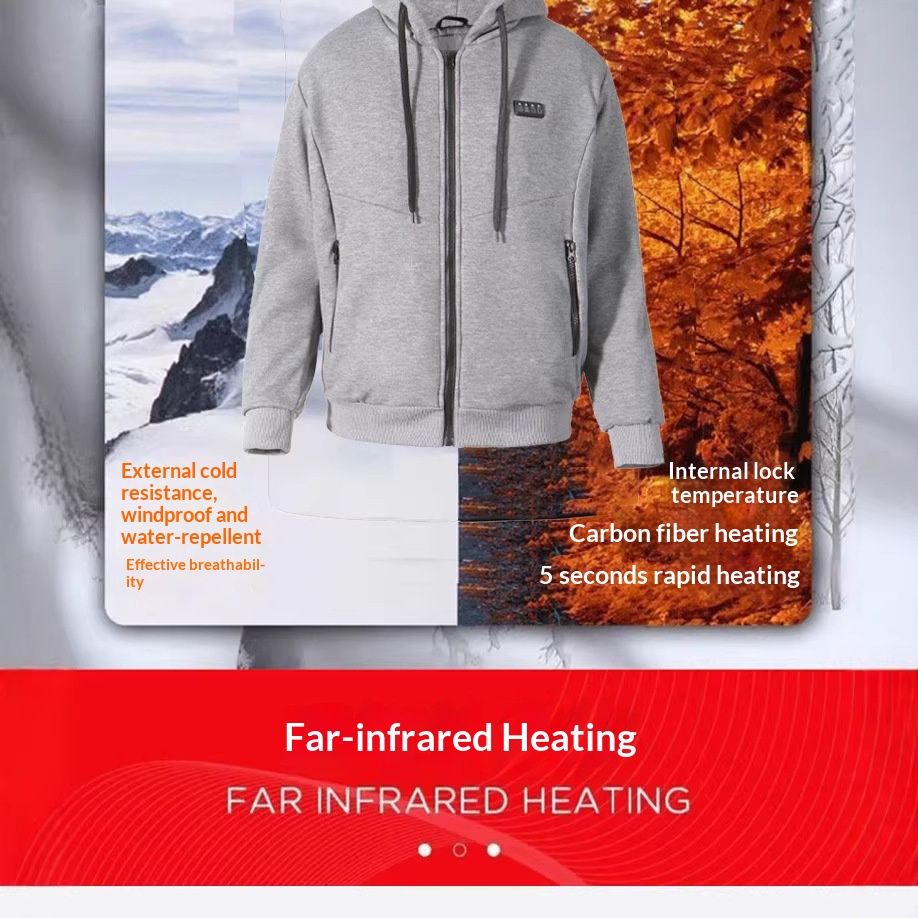Dual-Control Smart Heating Warm Hoodie