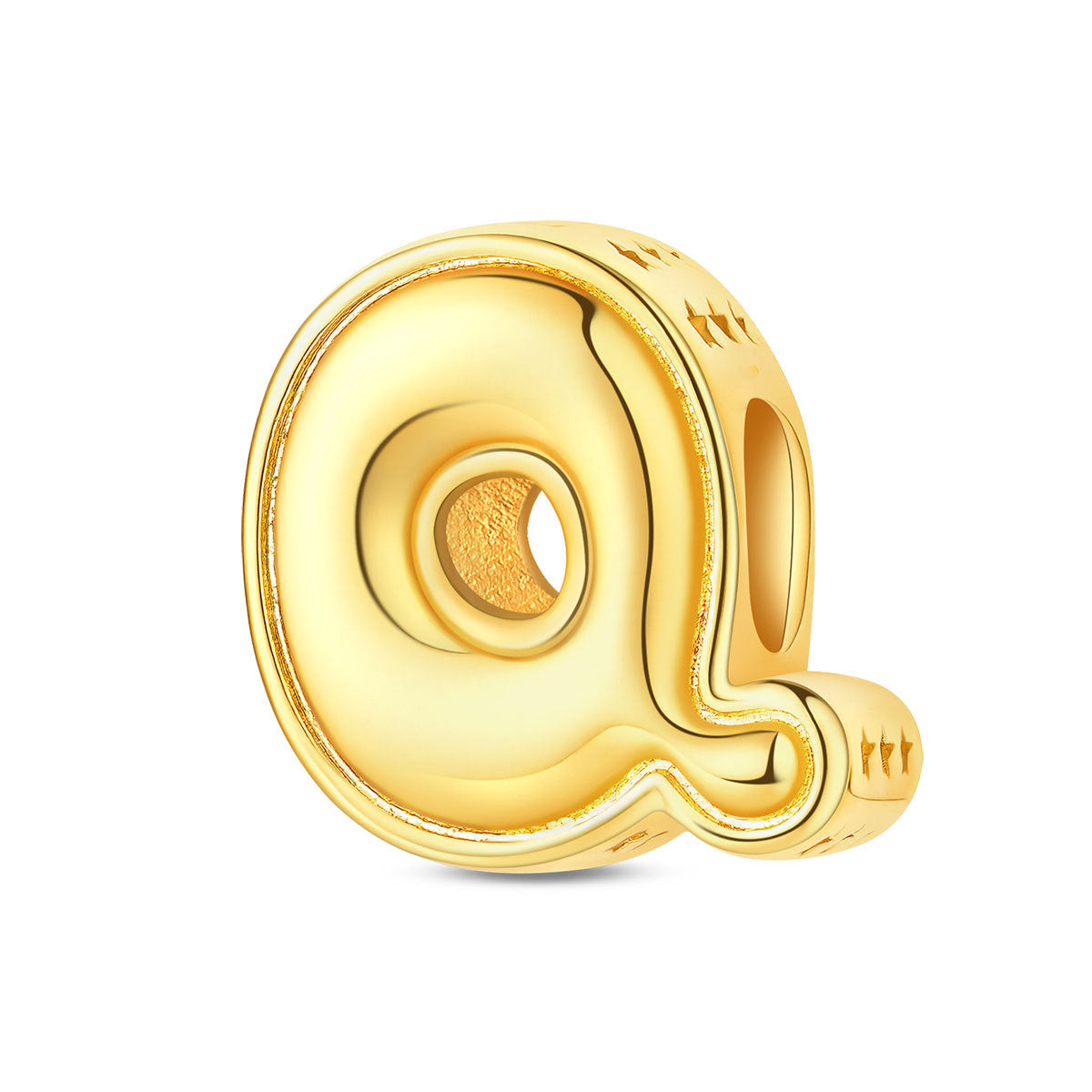 Gold-plated Copper DIY Bracelet Bead Accessories With English Letters