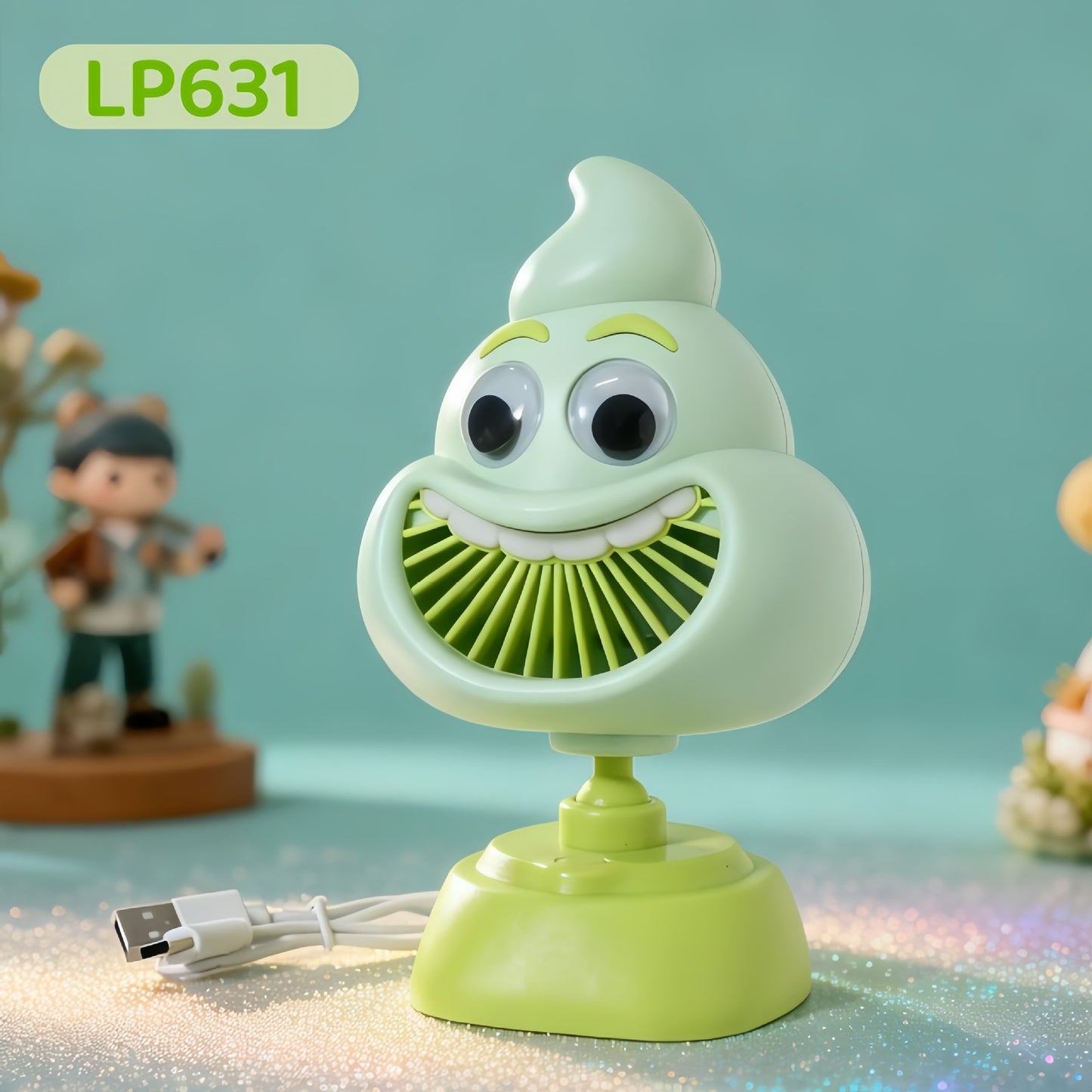 Adjustable-Angle Three-Speed Big Wind USB-Charged Gift Fan