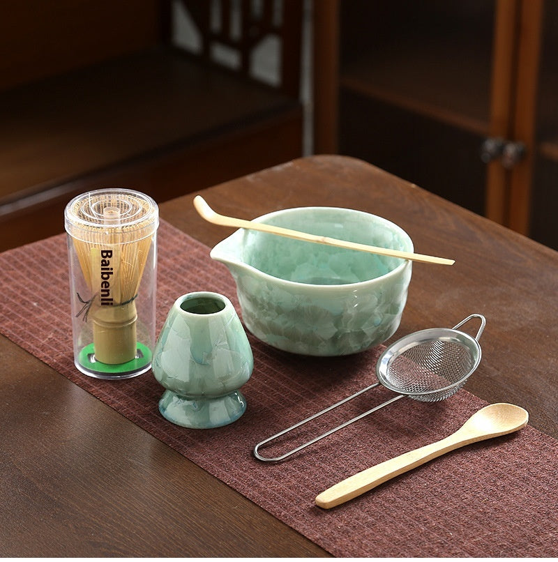 Crystal Glaze Matcha Japanese Style Kung Fu Tea Set Accessories