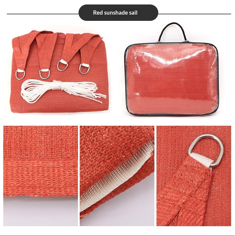 Cross-border Four-corner Outdoor Sunshade Sail, HDPE Sunshade Canopy, Triangular Dense And Thickened Shade Net