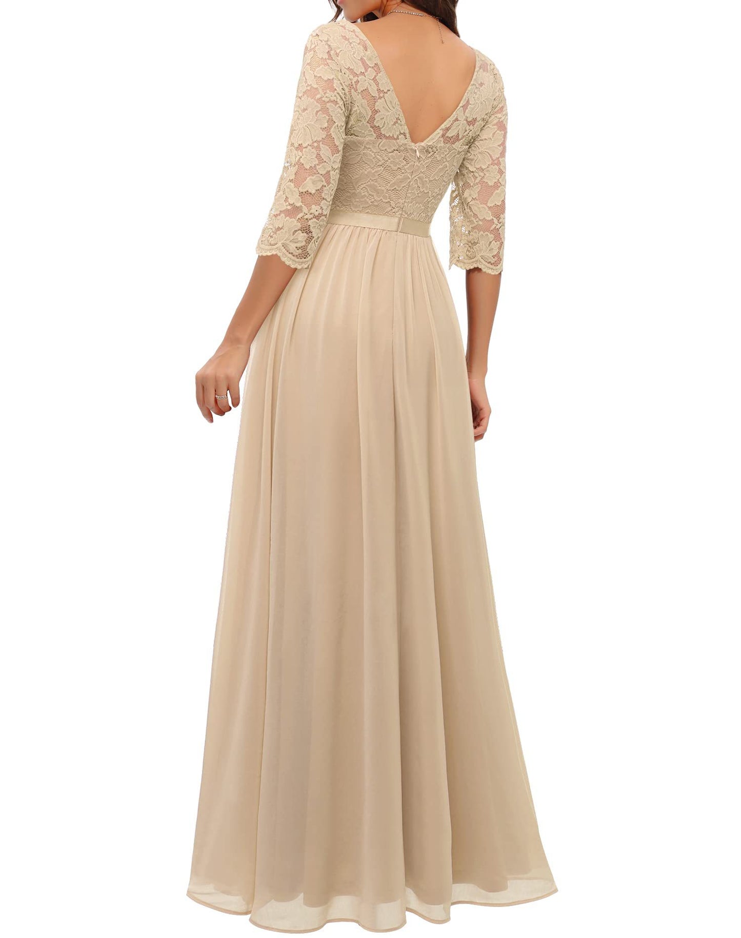 Best Seller Dress Lace Long Patchwork Waist-tight Noble Dress
