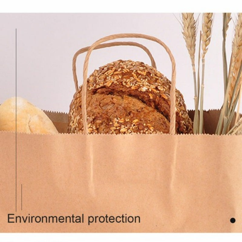 Kraft Paper Bags 50 X Bulk Gift Shopping Carry Craft Brown Bag With Handles AU