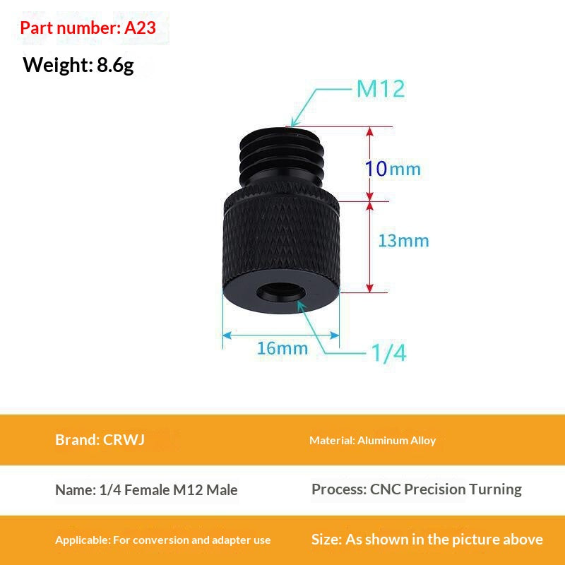 14 To 38 Camera Screw M4 M5 M8 M10 M12 Aluminum Tripod Head Photography Equipment Accessories