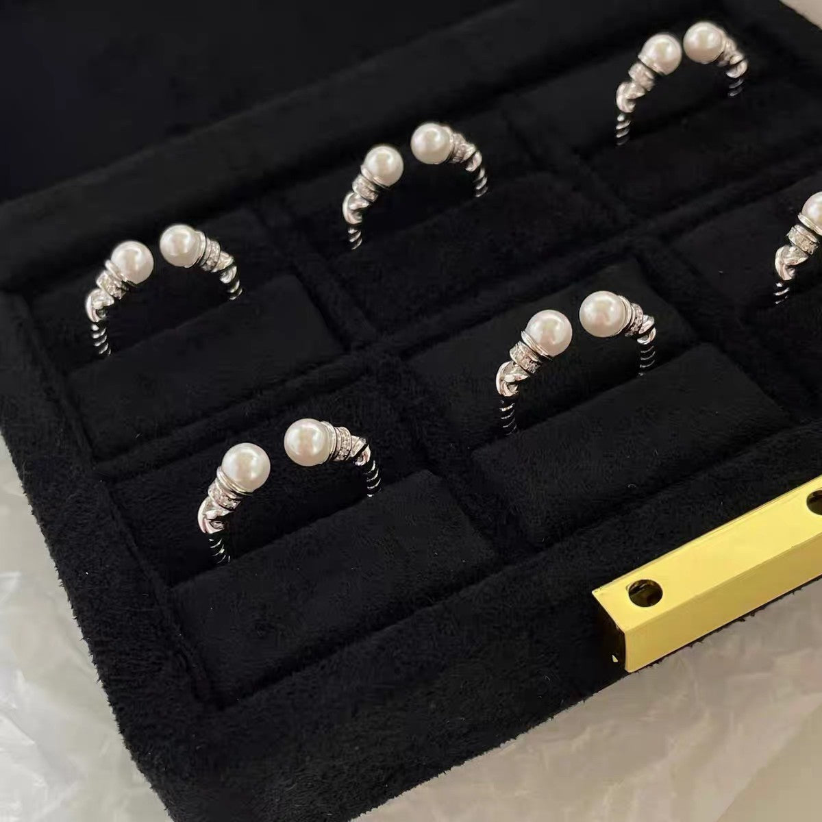 1pc 999 Sterling Silver Twisted Rope Zircon & Shell Pearl Open Ring, Elegant & Versatile, Perfect For Daily, Dating & Gifting, Ideal Valentine's Gift