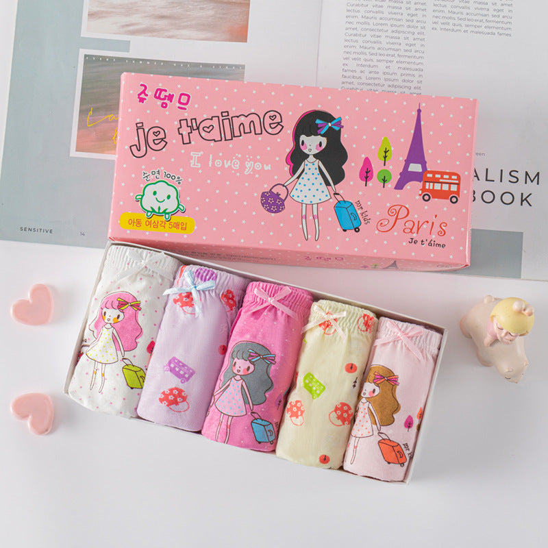 Korean-style Childrens Underwear Wholesale Pure Cotton Class A Girls Briefs