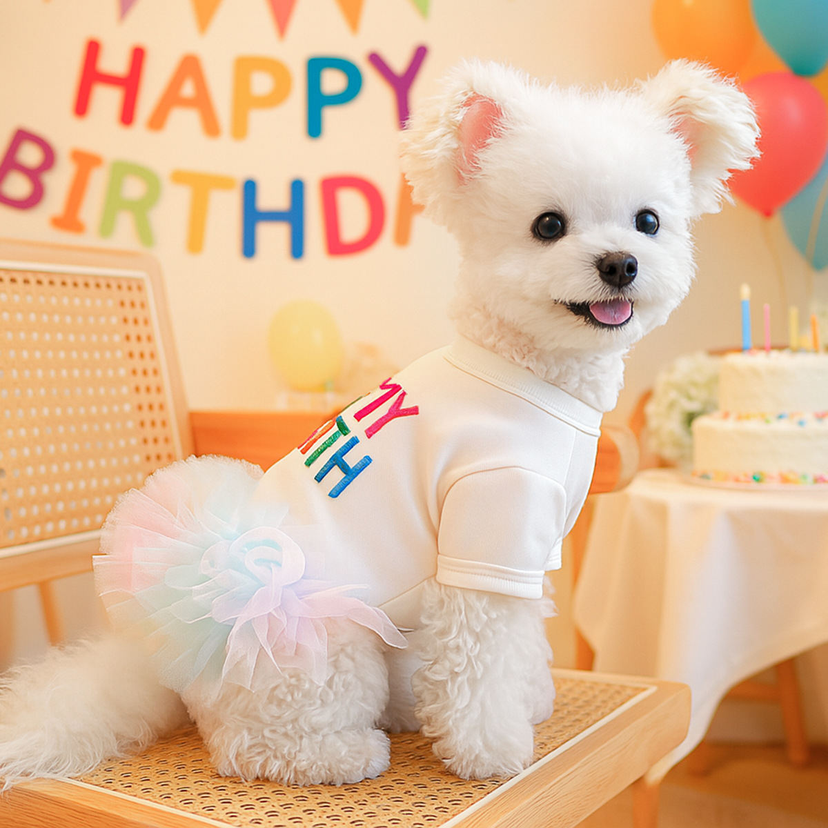 Holiday Pet Clothes For Cats And Small Dogs Happy Birthday And Easter Shirt Ballet Tutu