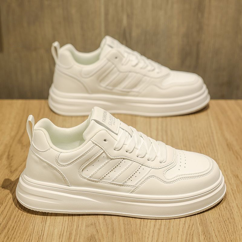 Men's 2026 New Winter Breathable Versatile Casual Skate Shoes, Premium White Sneakers, Lightweight Trendy Student Footwear