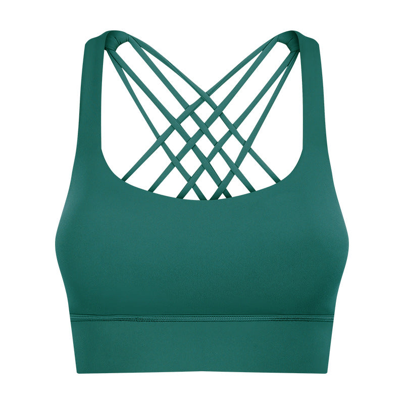 New Sports Underwear Women's Hem Widened Cross Beauty Back