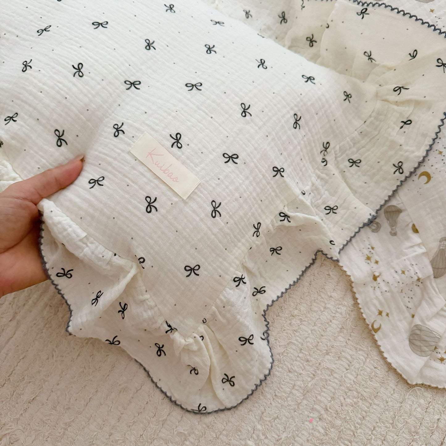 Korean-style Floral Cotton Gauze Pillowcase