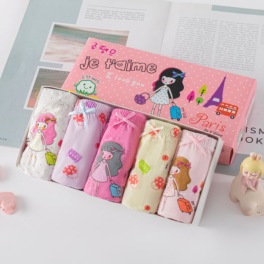 Korean-style Childrens Underwear Wholesale Pure Cotton Class A Girls Briefs