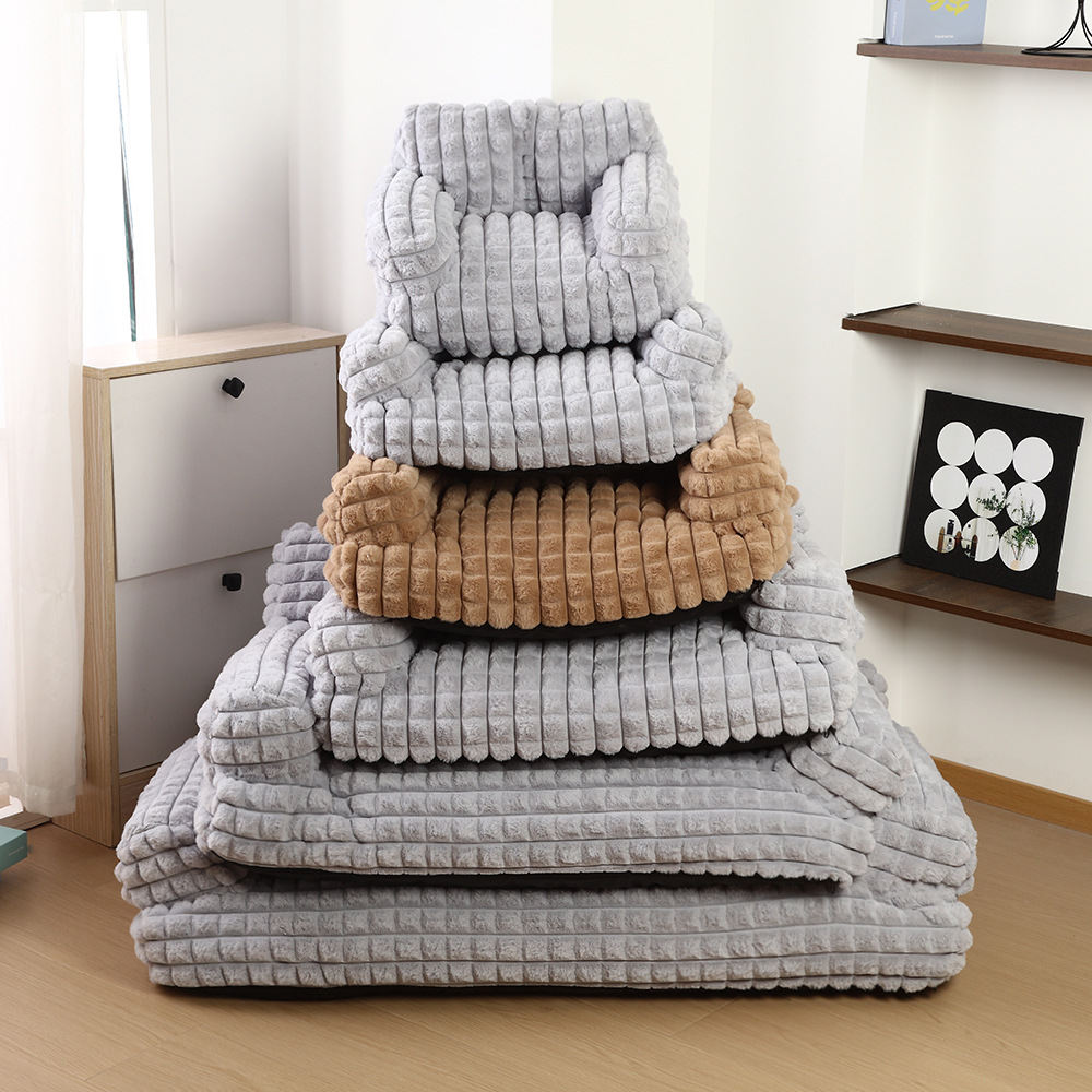 Removable And Washable Square Plaid Pet Sofa Bed