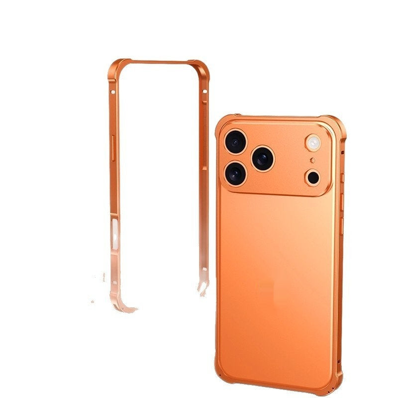Mobile Phone Case With Seahorse Buckle And Four Corner Anti Drop Metal Frame