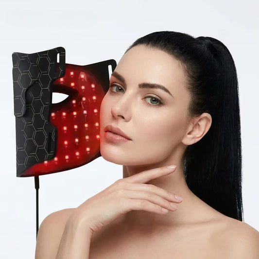 Anti-aging Advanced Photon Portable Professional Soft Mask Silicone 8-Color Flexible Red Infrared Light Therapy Facial Mask Device
