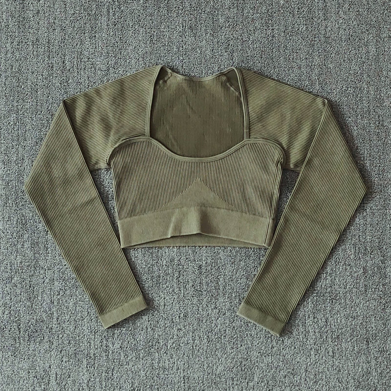 Sandwash Yoga Suit Gathering Bra Sportswear