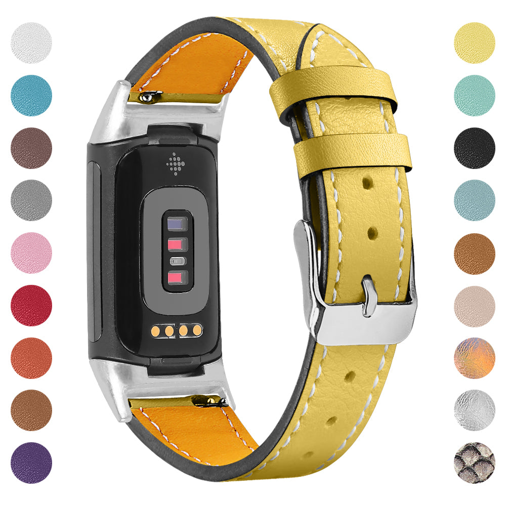 Smart Watch Charge5 First Layer Cowhide Leather Strap