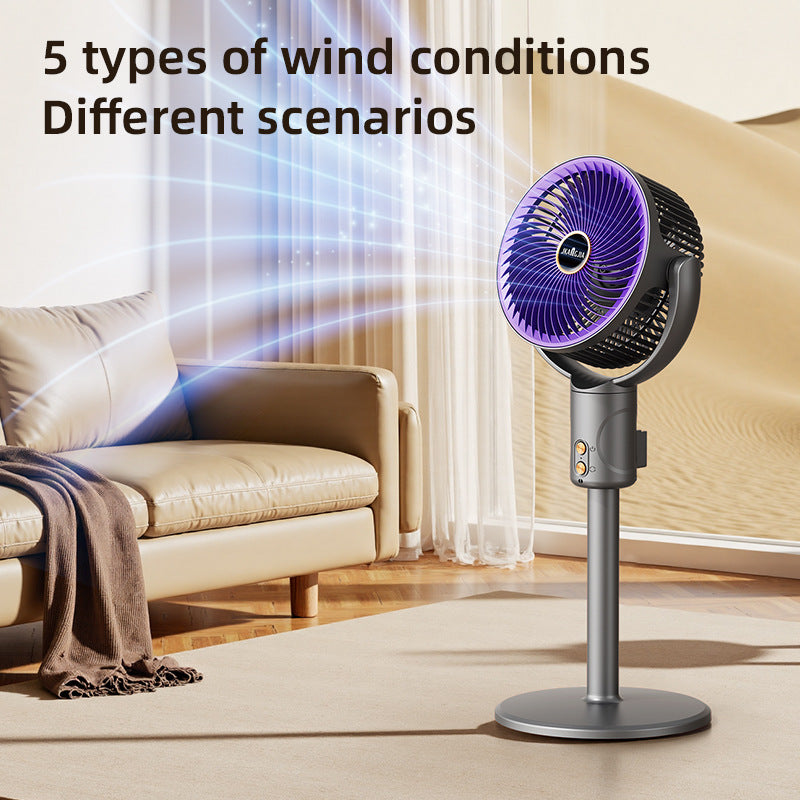 Portable Rechargeable Oscillating Desktop And Floor-standing Fan For Home Use