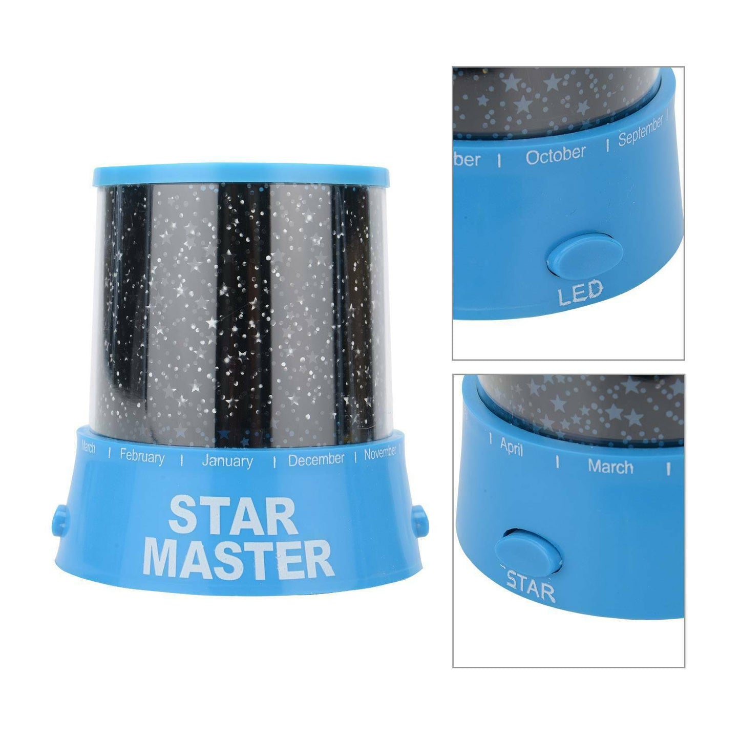 Simple Romantic LED Starry Night Sky Galaxy Projector Lamp Star Cosmos Party Home Decor Black