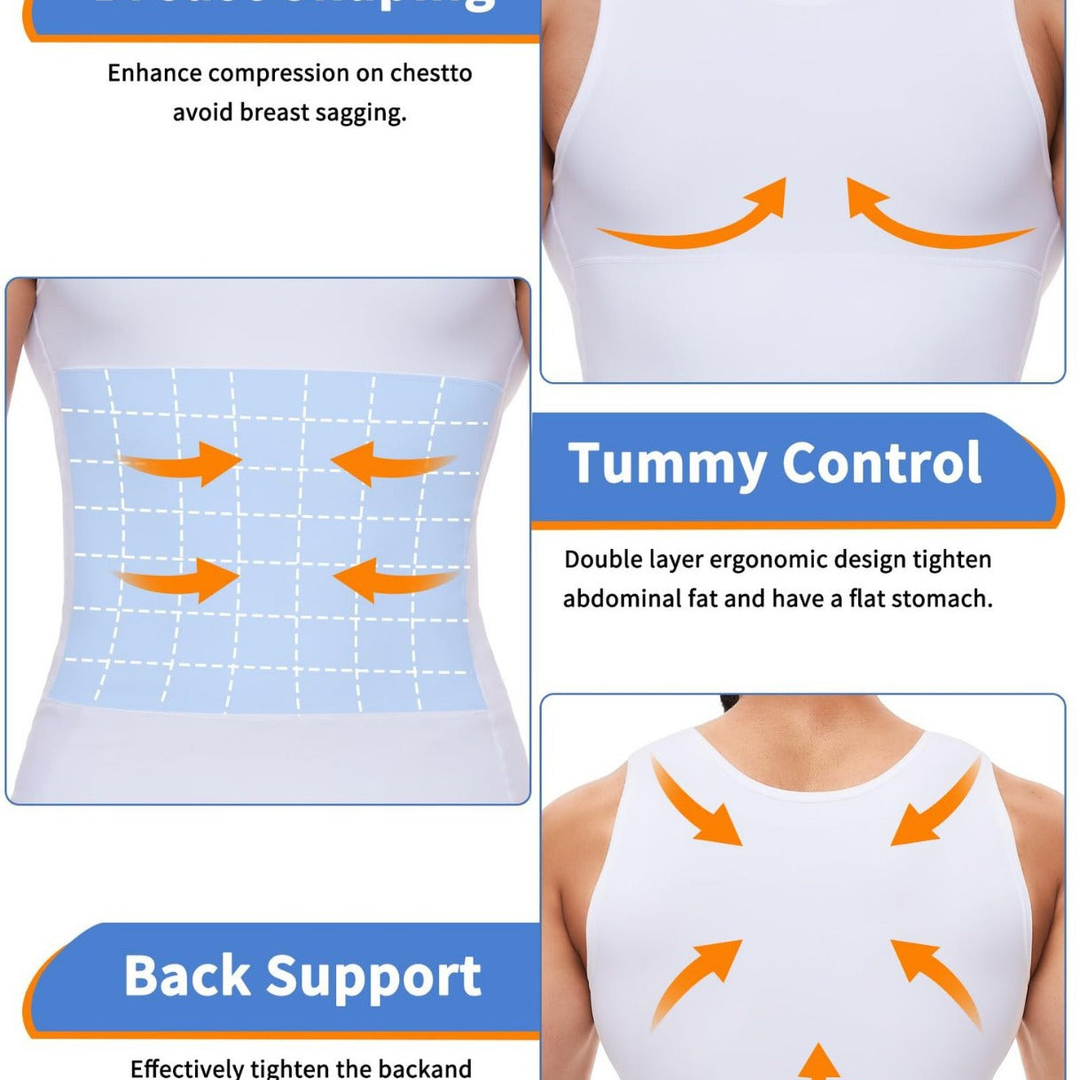 Men's Shapewear Fitness Vest Corset Belly Control Close-fitting Elastic Tight-fitting Sports Vest