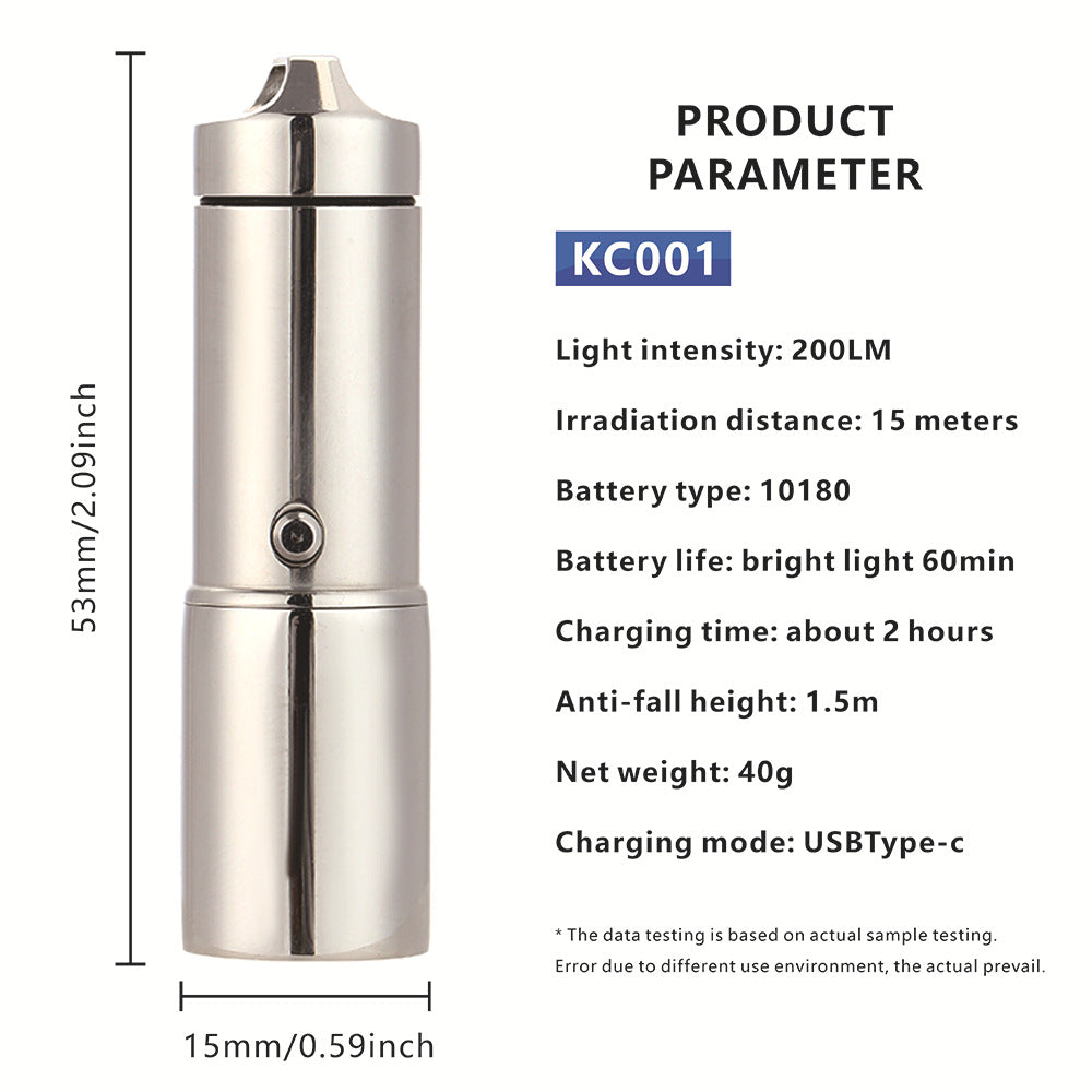 Type-c Charging Torch Lighting Emergency Rescue Necklace