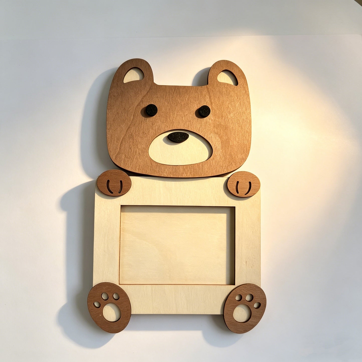 Cute Animal Wooden Photo Frame, Lion Bear Fox 3D Wood Picture Frame, Baby Kids Tabletop Photo Holder Gift