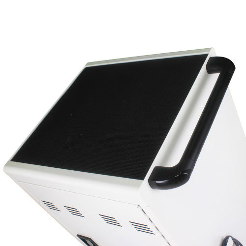 30 2Bay Mobile School Charging Cart Station For Chromebook, Tablet And Laptop Computer With Power Strip Included, Assembly Required-WHITE