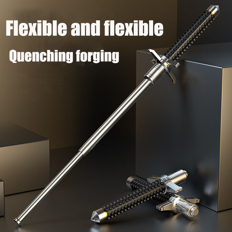 Outdoor Tactical Trekking Poles Retractable Camping Hiking Survival Stick Tools