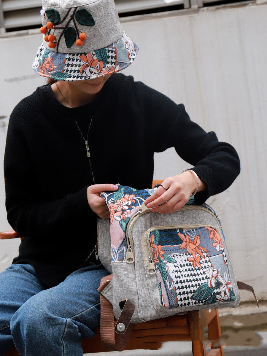 Artistic Retro Style All The Best Large Capacity Canvas Backpack
