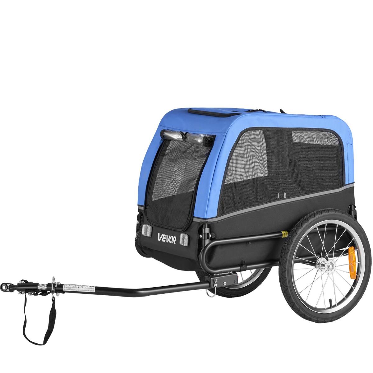 Dog Bike Trailer, Supports Up To 66 Lbs, Pet Cart Bicycle Carrier For Small & Medium Dogs, Easy Folding Frame With Quick Release Wheel, Universal Bicycle Coupler, Reflector, Flag, Internal Leash
