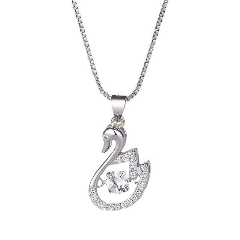 925 Sterling Silver Shijia Swan Smart Necklace Women