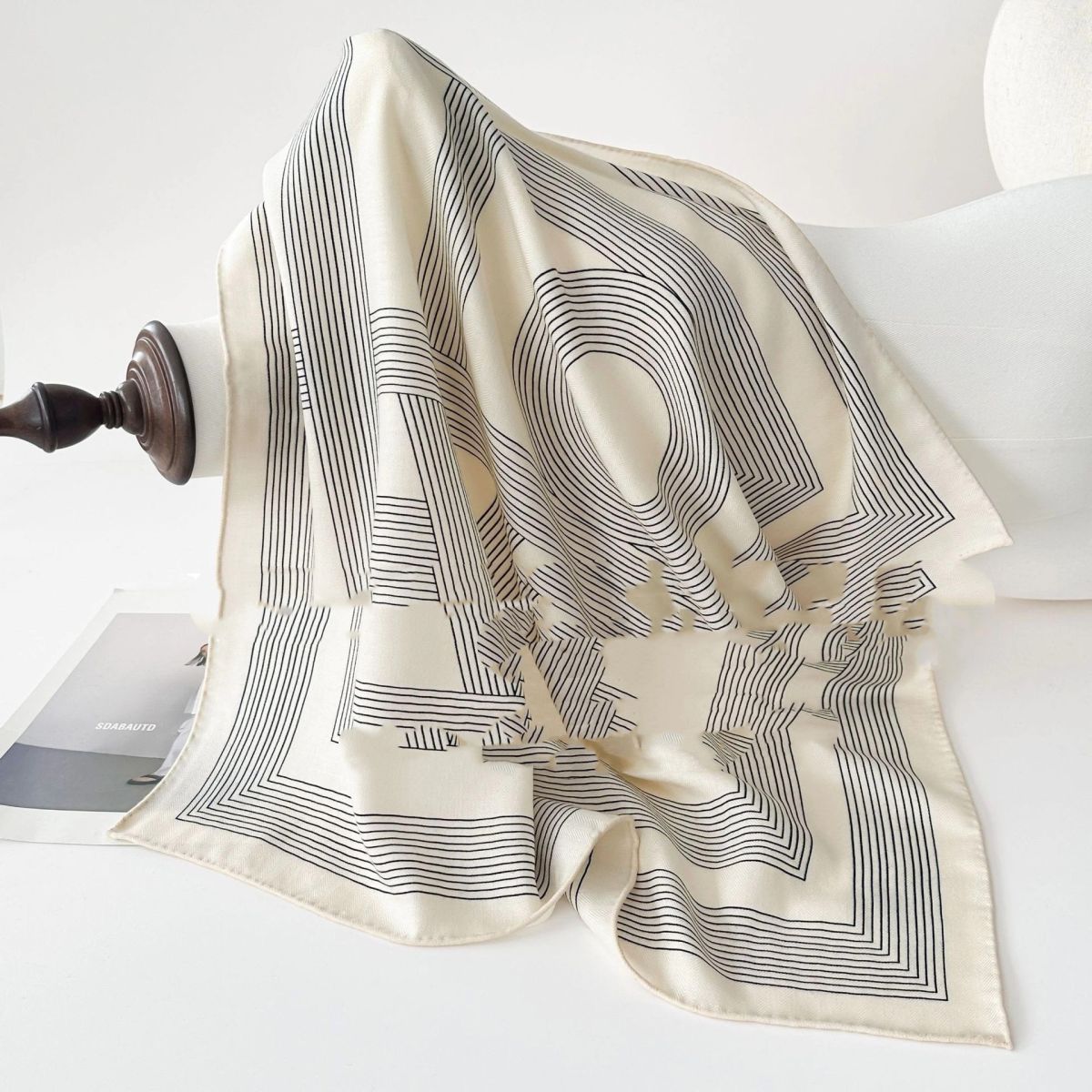 Silk-wool Square Scarf Womens Korean-style Fashion