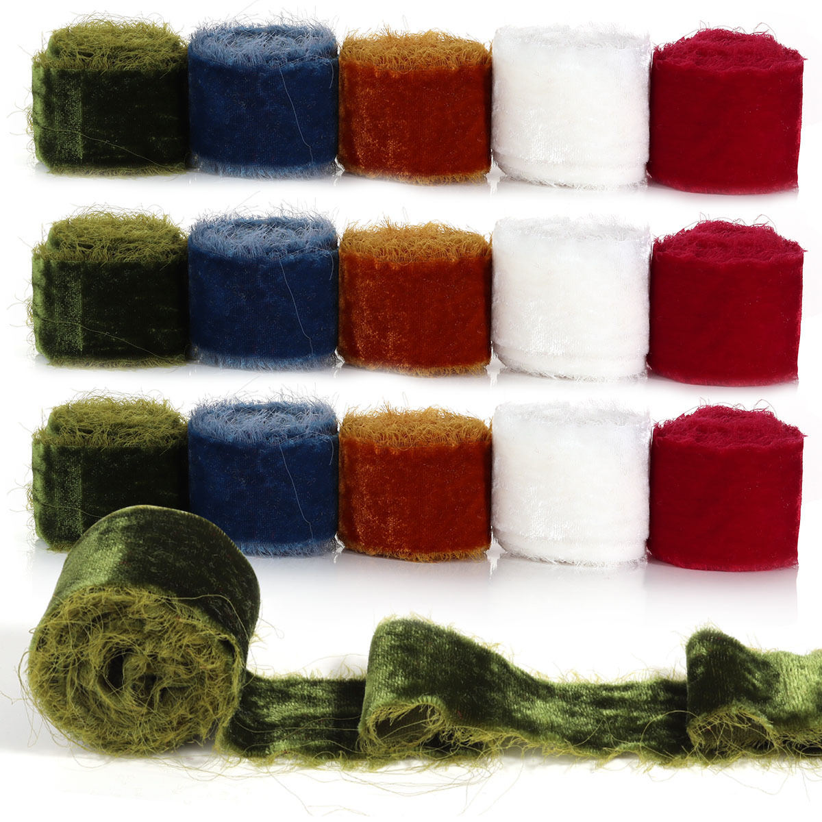 Vintage Polyester Shredded Frayed Velvet Accessories