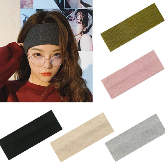 Solid Color Knitted Hair Band Men's And Women's Yoga Sports Sweat-absorbent Headband