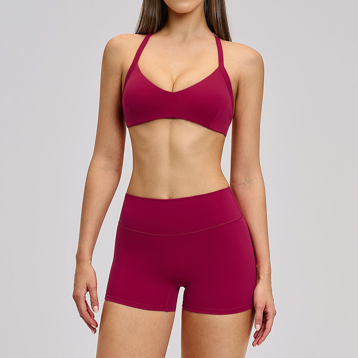 Women's Solid-color Sports Running Fitness Set