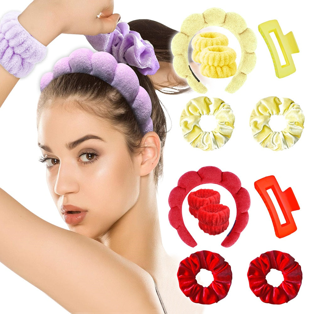 High Skull Top Makeup Bundle Leather Headband Suit