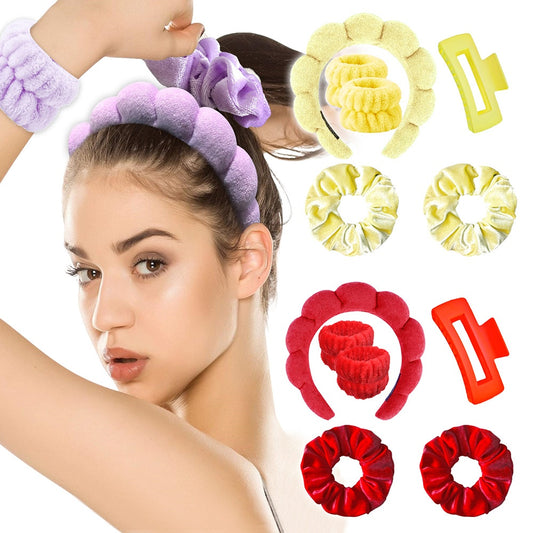 High Skull Top Makeup Bundle Leather Headband Suit