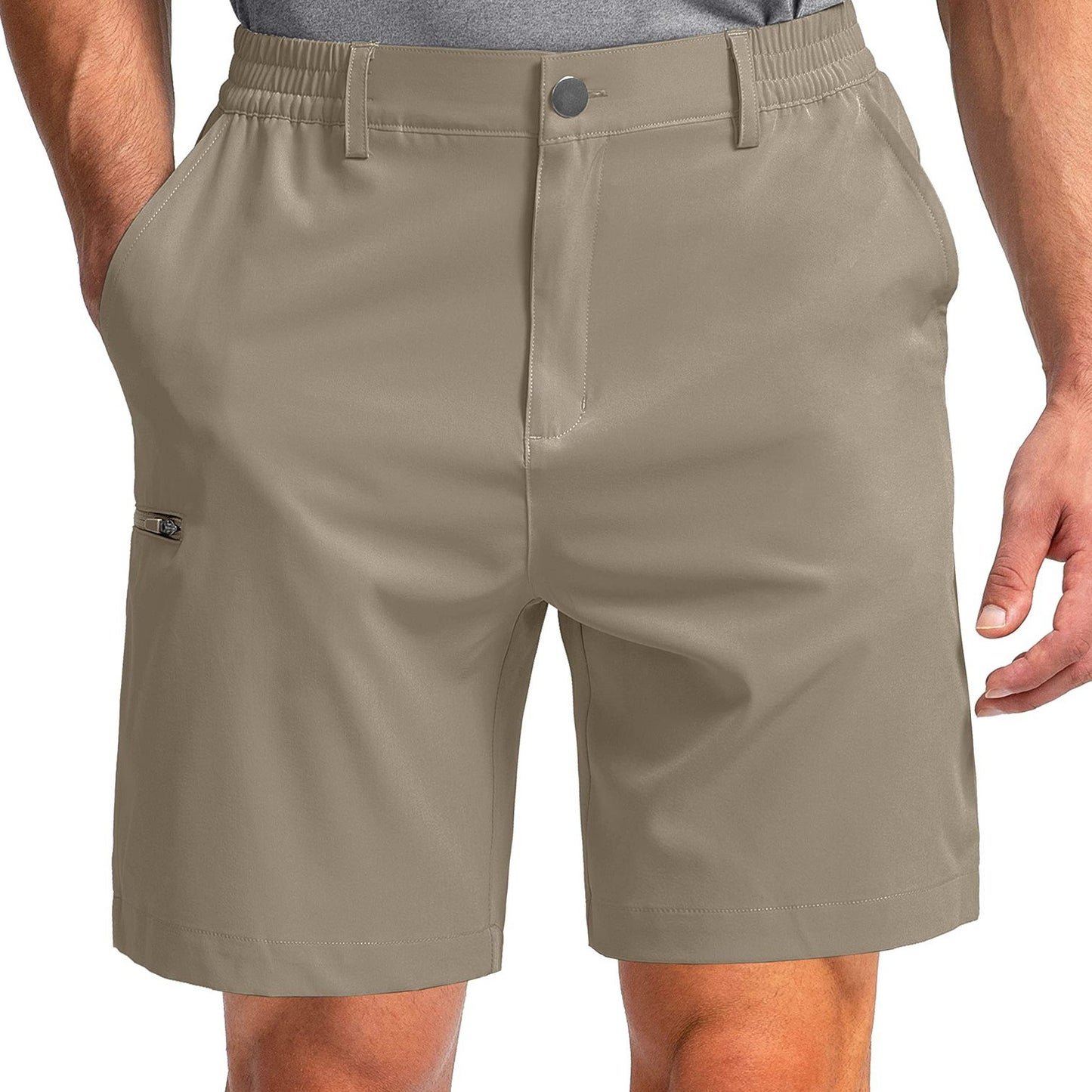 Men's Outdoor Sports Work Shorts, Summer Straight-Leg Simple Multi-Pocket Pants
